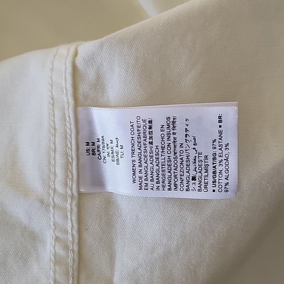 NWT Daily/Ritual Stretch Twill Trench Coat-Sweet Corn - Picture 13 of 14